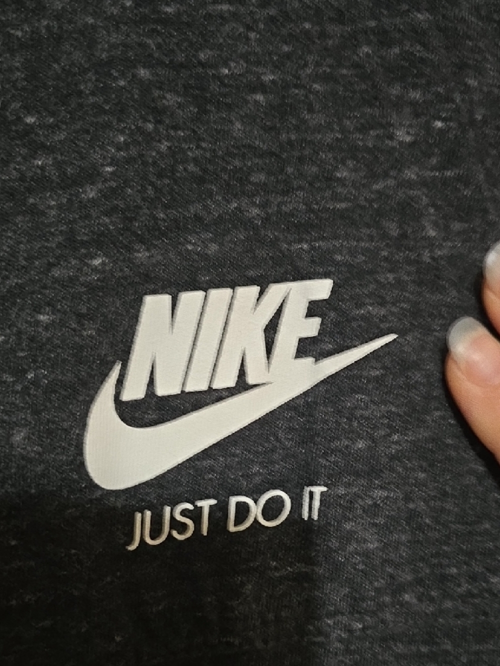 Nike Womens Charcoal Black Drawstring Joggers with White Logo - Picture 4 of 6